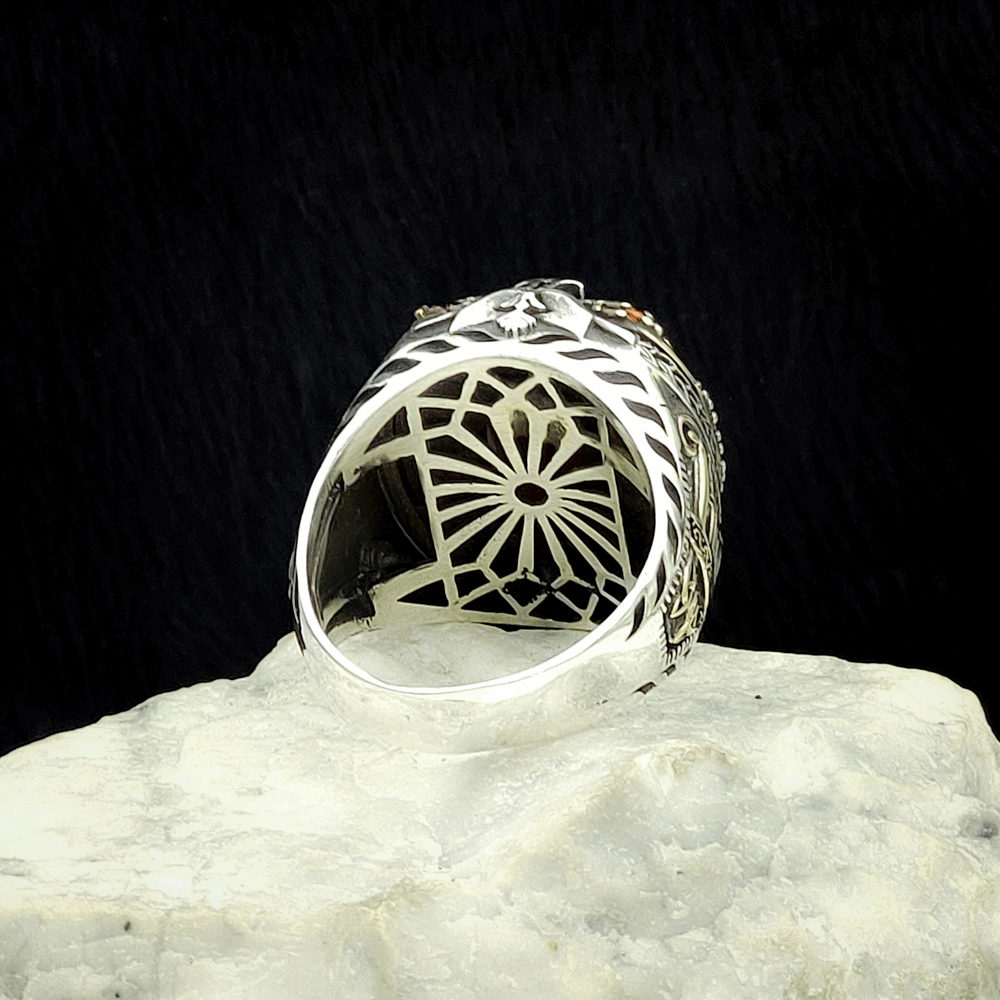 Red Ruby Ring For Men limited edition Handmade Design-Boutique Spiritual