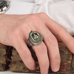 Islamic Amber Stone Alhamdulillah Ring, Limited Edition Ring-Boutique Spiritual