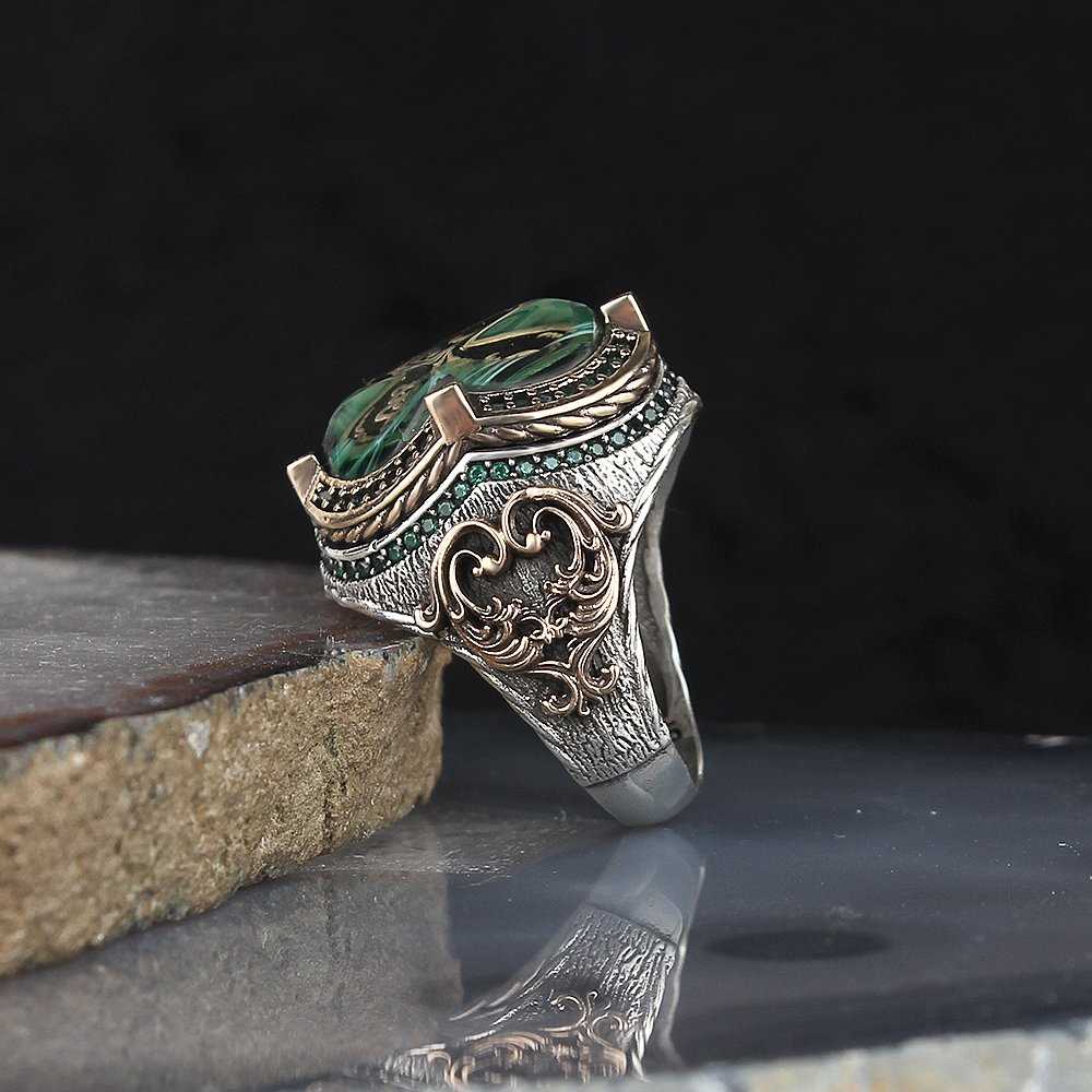 Islamic Amber Stone Alhamdulillah Ring, Limited Edition Ring-Boutique Spiritual