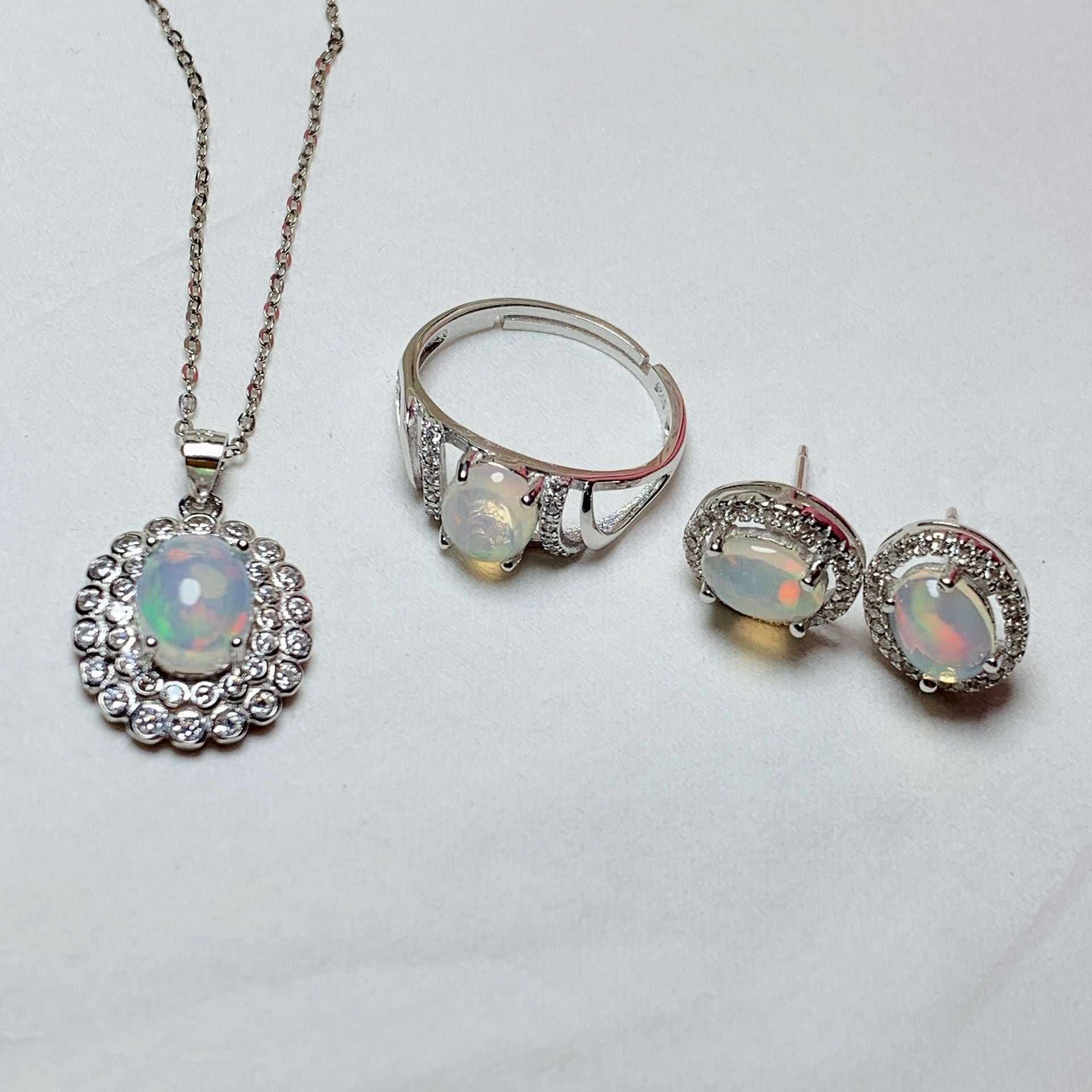 Natural Opal Jewelry Set for Women-Boutique Spiritual