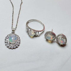 Natural Opal Jewelry Set for Women-Boutique Spiritual