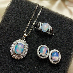 Natural Opal Jewelry Set for Women-Boutique Spiritual