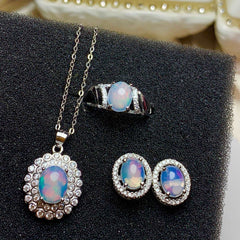 Natural Opal Jewelry Set for Women-Boutique Spiritual