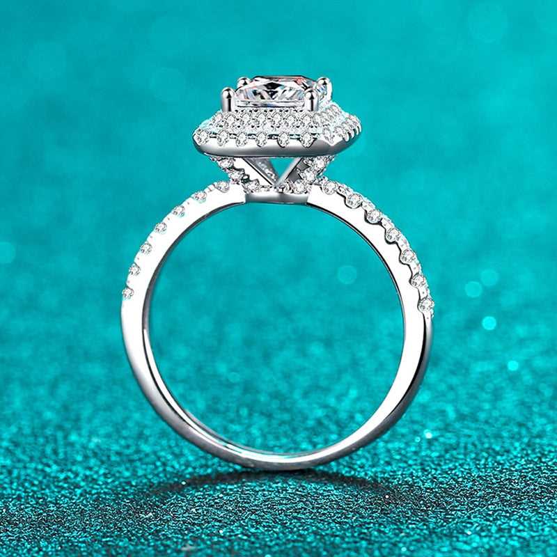 Boutiques 1ct Princess Cut Moissanite Rings Premium Design-Boutique Spiritual