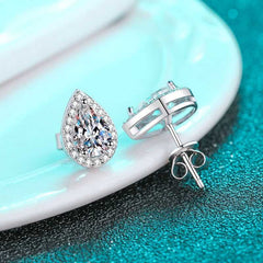 2ct White Gold Moissanite Earring GRA certified-Boutique Spiritual