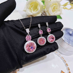 Moissanite Silver Jewelry Set for Women-Boutique Spiritual