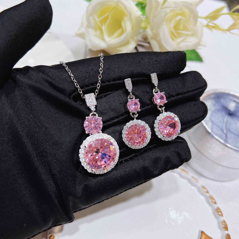 Moissanite Silver Jewelry Set for Women-Boutique Spiritual