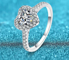 Moissanite Heart Rings Coeur Cut GRA certified-Boutique Spiritual