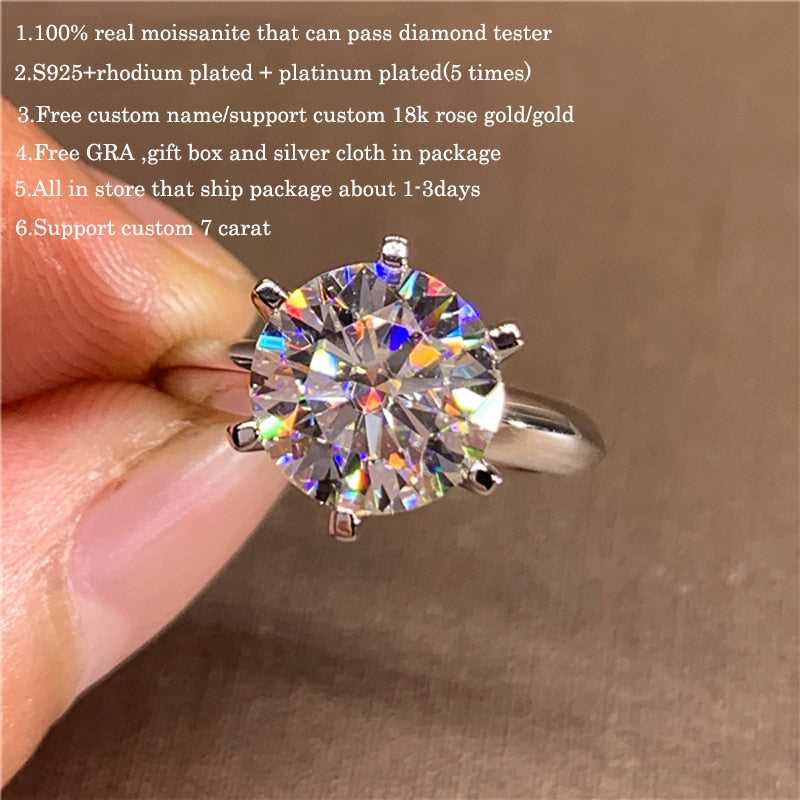 GRA Certified Moissanite Solitaire Ring For Women-Boutique Spiritual