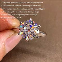 GRA Certified Moissanite Solitaire Ring For Women-Boutique Spiritual