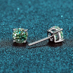 Green Moissanite Earrings GRA certified-Boutique Spiritual