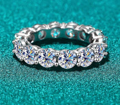 Eternity Round Cut 7ct Moissanite Ring GRA Certified-Boutique Spiritual