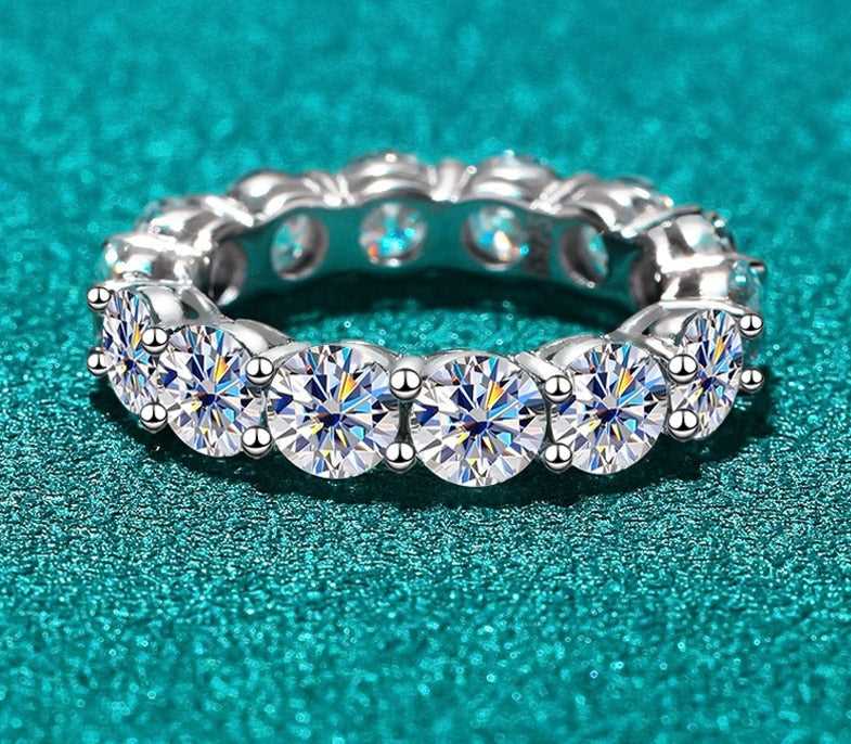 Eternity Round Cut 7ct Moissanite Ring GRA Certified-Boutique Spiritual