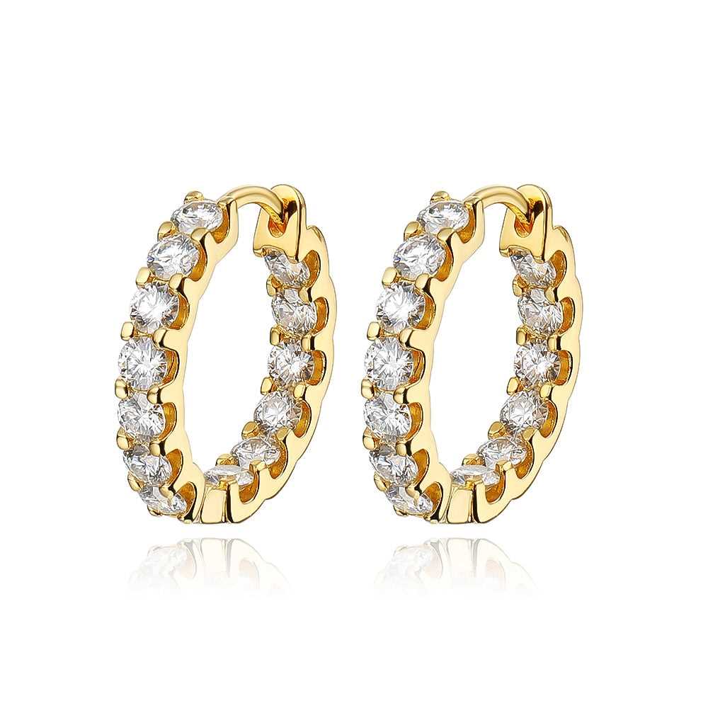 18k Gold Plated Moissanite Earring GRA Certified-Boutique Spiritual