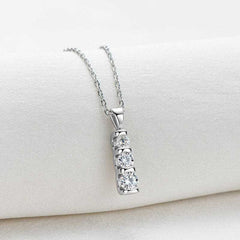 3stone Moissanite Pendant GRA certified-Boutique Spiritual