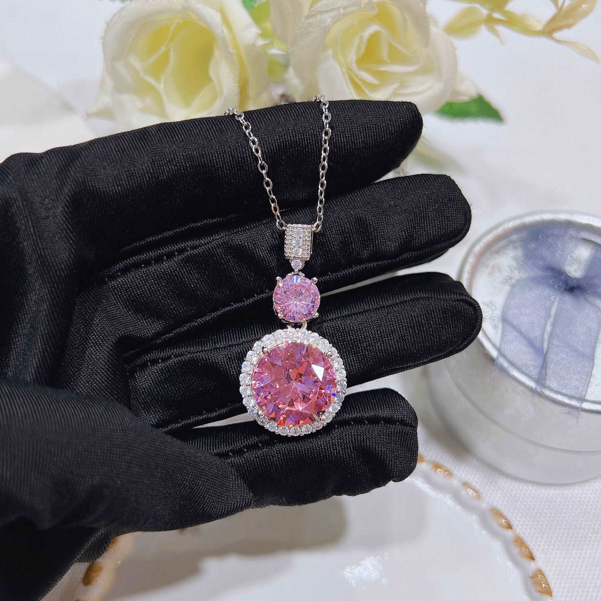 Moissanite Silver Jewelry Set for Women-Boutique Spiritual