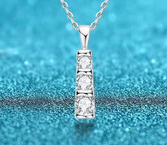 3stone Moissanite Pendant GRA certified-Boutique Spiritual