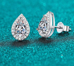 2ct White Gold Moissanite Earring GRA certified-Boutique Spiritual