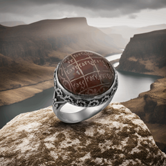 7 Verses Vefki 925 Sterling Silver Craftsman Agate Stone Ring-Boutique Spiritual