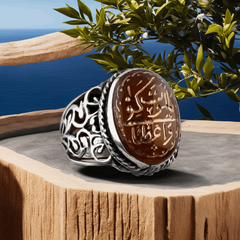 "Death is Enough as Advice" Aqeeq stone Islamic Ring-Boutique Spiritual
