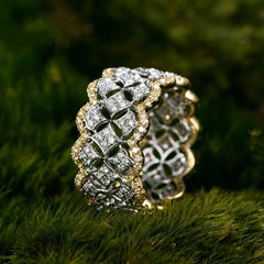 18K Rose Gold Moissanite Silver Ring for Women-Boutique Spiritual