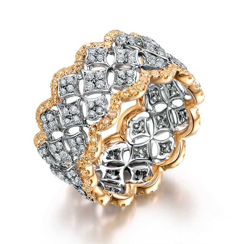 18K Rose Gold Moissanite Silver Ring for Women-Boutique Spiritual