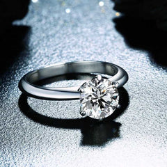 Lab Diamond Silver Ring for Women-Boutique Spiritual