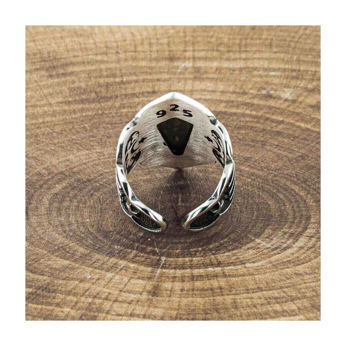 Ottoman Tribe Thumb Men Silver Ring, Ottoman Islamic Limited Edition RIng-Boutique Spiritual