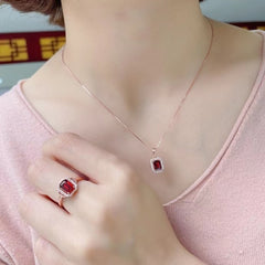Garnet Jewelry Set for Women-Boutique Spiritual