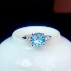 Blue Topaz Ring for Women-Boutique Spiritual