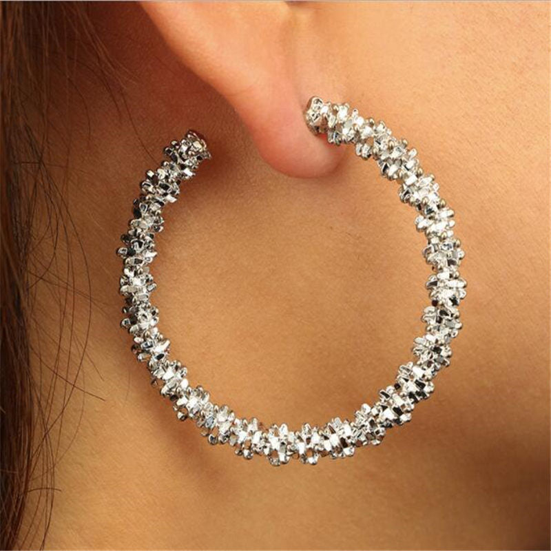 Vintage Gold Round C Geometric Earrings Premium Design-Boutique Spiritual