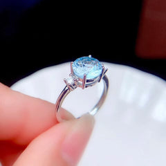 Blue Topaz Ring for Women-Boutique Spiritual
