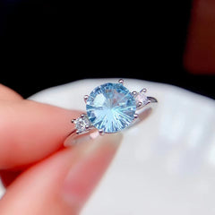 Blue Topaz Ring for Women-Boutique Spiritual