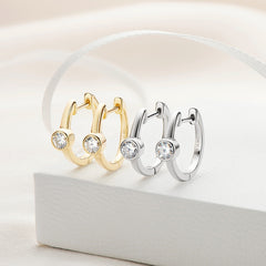 Boutiques White Gold GRA certified Moissanite Hoop Earrings For women-Boutique Spiritual