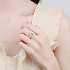 Boutiques 1ct Princess Cut Moissanite Rings Premium Design-Boutique Spiritual