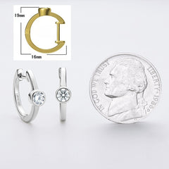Boutiques White Gold GRA certified Moissanite Hoop Earrings For women-Boutique Spiritual