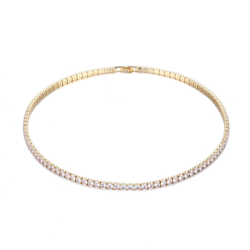 White Gold Lab Moissanite Necklace for Women-Boutique Spiritual