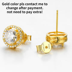 Platininum Plated Moissanite Earrings GRA Certified-Boutique Spiritual