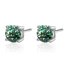 Green Moissanite Earrings GRA certified-Boutique Spiritual
