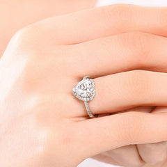 Moissanite Heart Rings Coeur Cut GRA certified-Boutique Spiritual