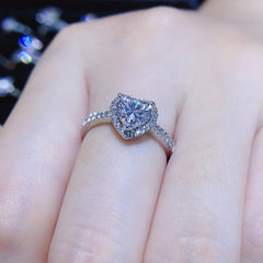Moissanite Heart Rings Coeur Cut GRA certified-Boutique Spiritual