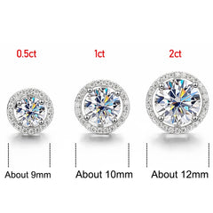 Platininum Plated Moissanite Earrings GRA Certified-Boutique Spiritual