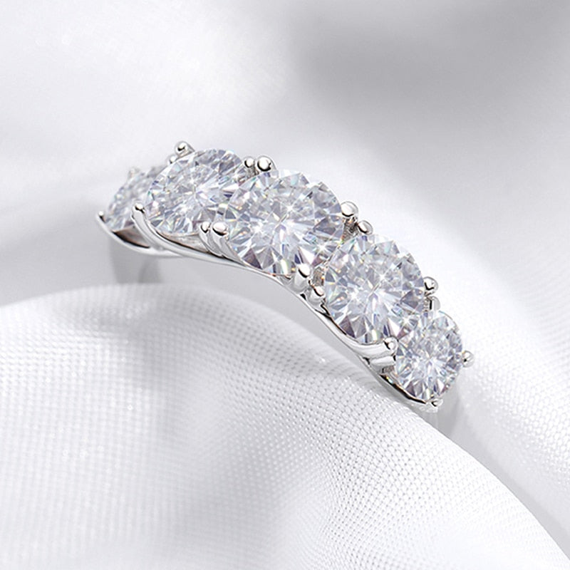 18k Plated Moissanite Wedding Band Ring for Women-Boutique Spiritual
