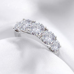 18k Plated Moissanite Wedding Band Ring for Women - Boutique Spiritual