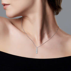 3stone Moissanite Pendant GRA certified-Boutique Spiritual
