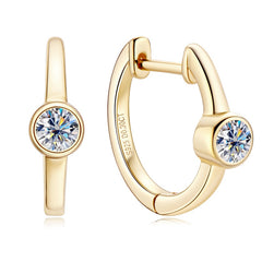 Boutiques White Gold GRA certified Moissanite Hoop Earrings For women-Boutique Spiritual