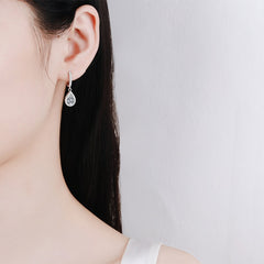 Boutiques White Gold 1ct Pear Cut Earrings GRA certified-Boutique Spiritual