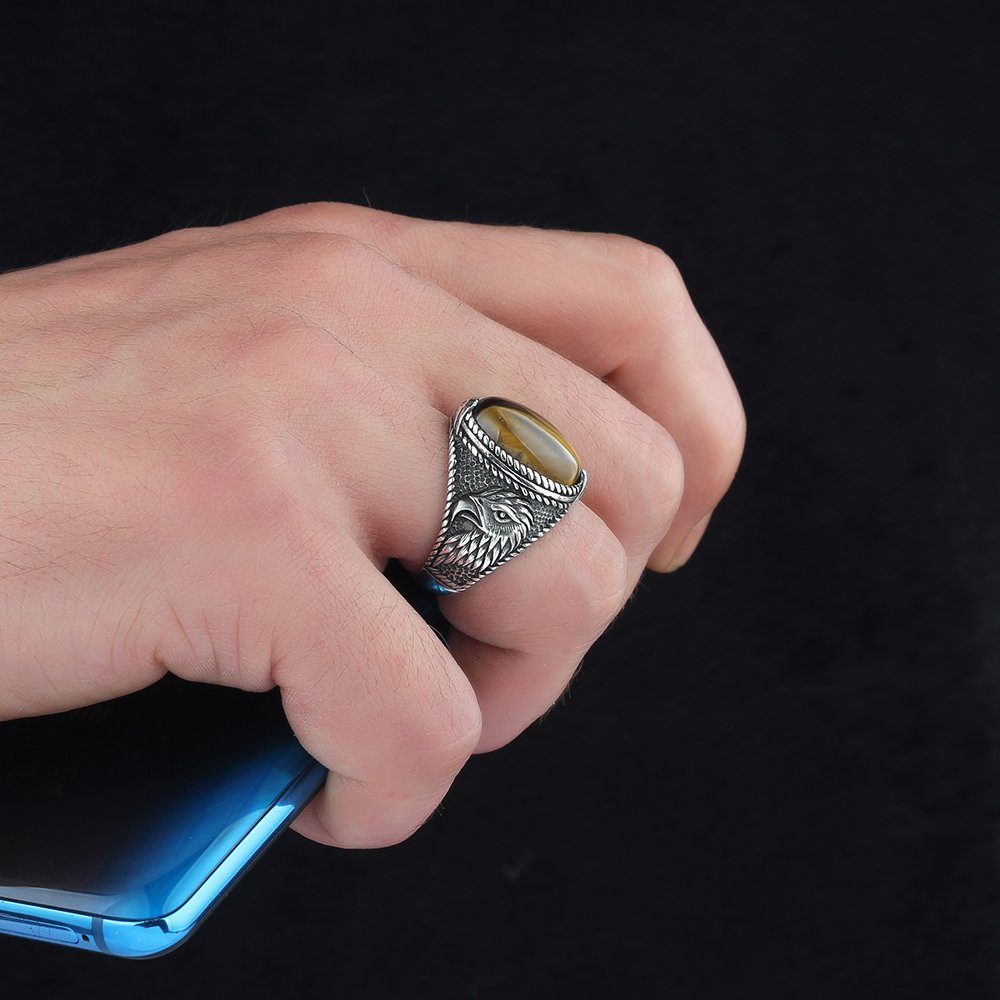 Tiger Eye Silver Limited Edition Ring-Boutique Spiritual