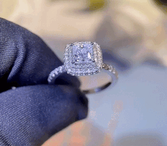 Boutiques 1ct Princess Cut Moissanite Rings Premium Design-Boutique Spiritual