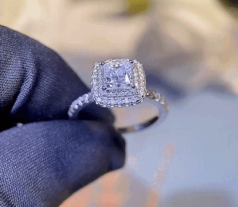 Boutiques 1ct Princess Cut Moissanite Rings Premium Design-Boutique Spiritual